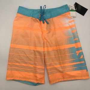 Nike Boys Swim Board Shorts Orange Blue Size Large